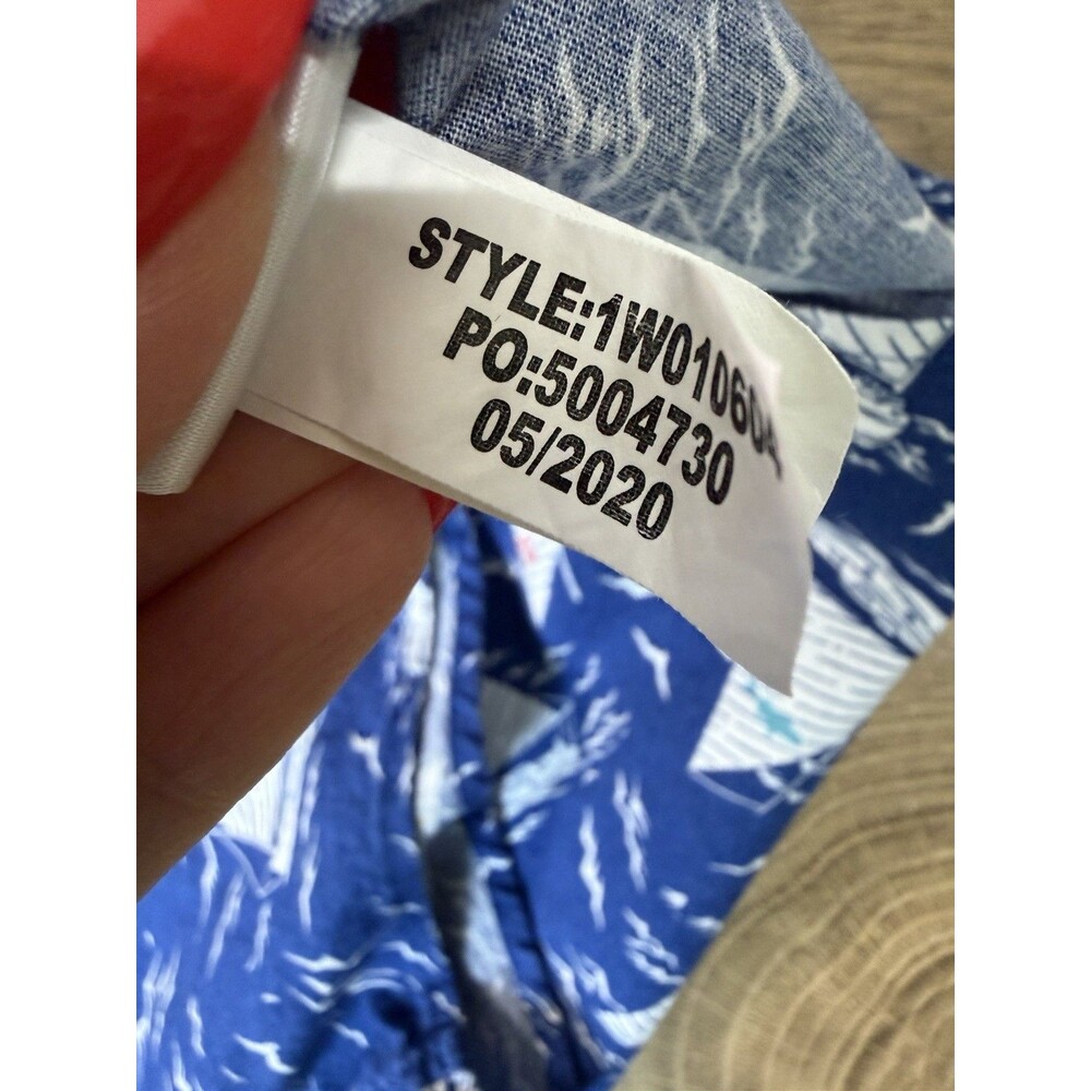 Vineyard Vines Classic Fit Murray Shirt Blue Sailboat Print Shep Ian Nautical L - Picture 8 of 8